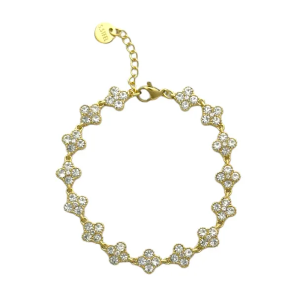 Crystal Clover Tennis Bracelet
