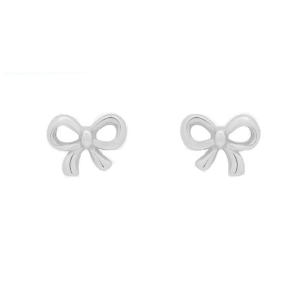 Dainty Bow Studs- Silver