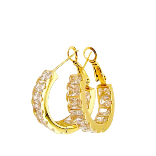Radiant Crystal Hoops