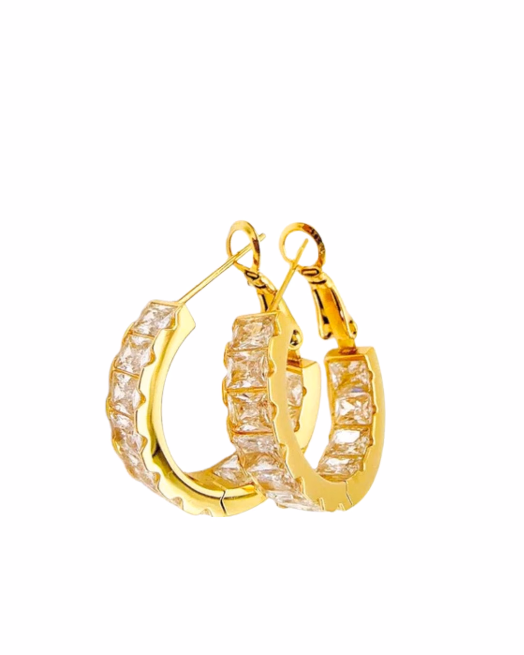Radiant Crystal Hoops
