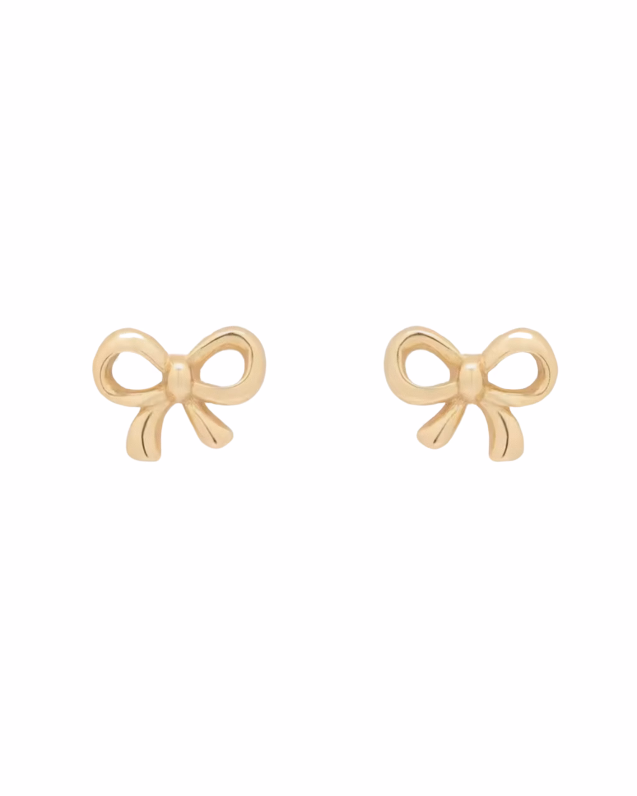 Kids Dainty Bow Studs- Gold