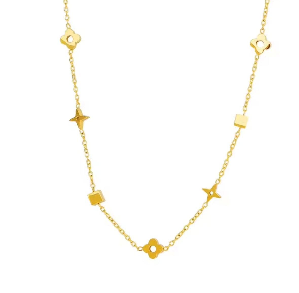 Clover Charm Chain- Gold