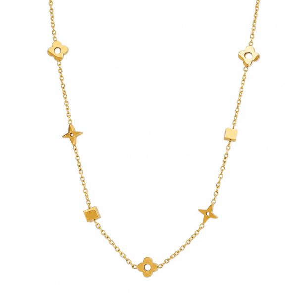 Clover Charm Chain- Gold