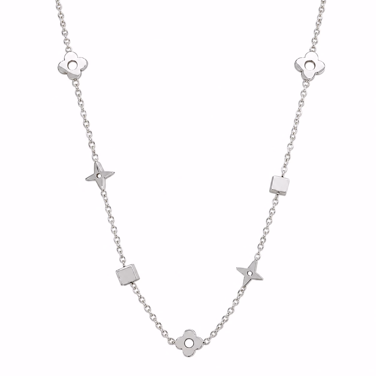 Clover Charm Chain- Silver