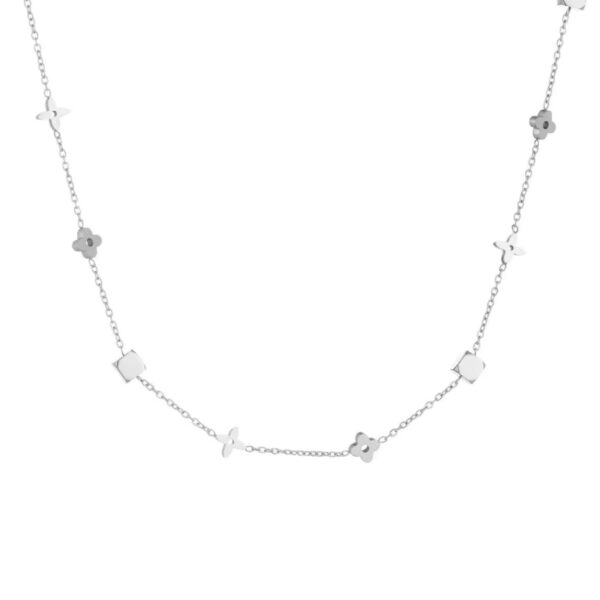 Clover Charm Chain- Silver