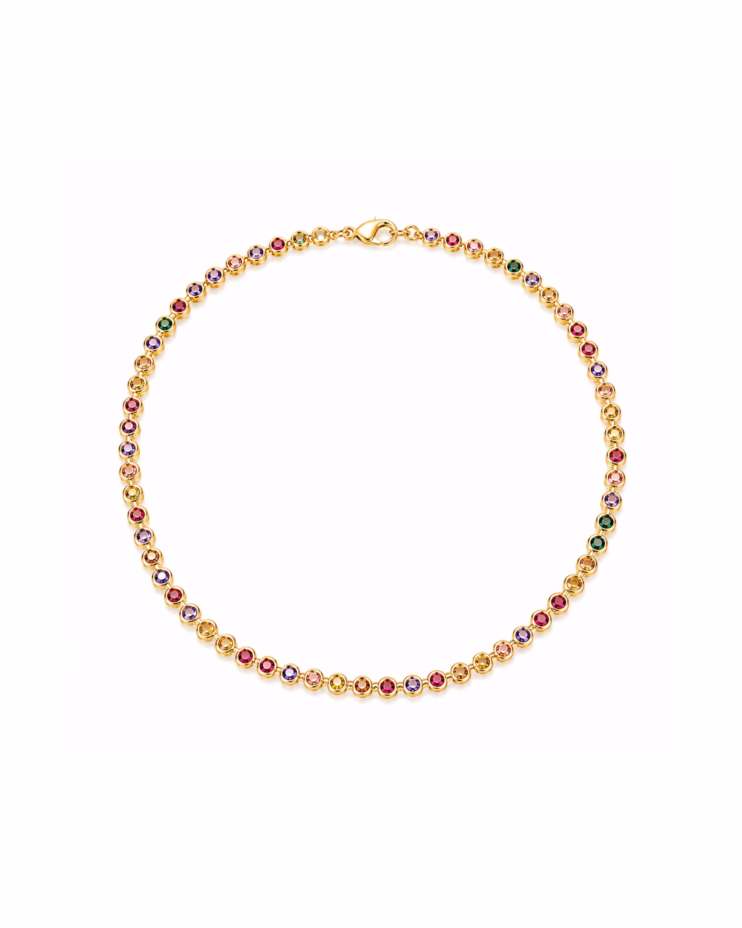 Rainbow Tennis Necklace